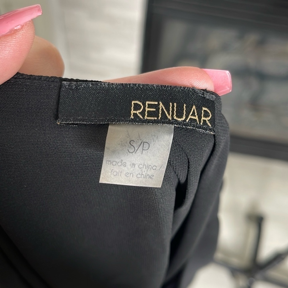 Renuar Black Lightweight Top Size Small - Picture 2 of 6